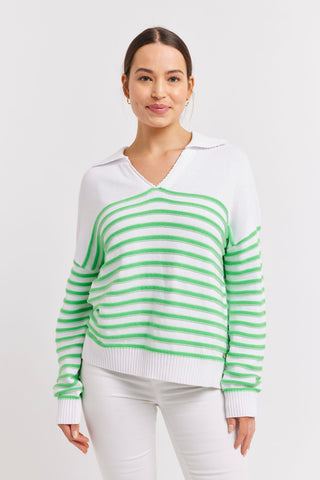 Alessandra Sweater Nina Cotton Sweater in Apple