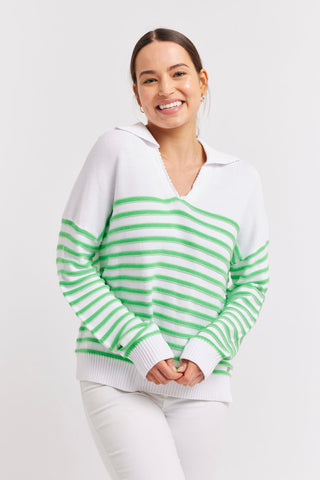 Alessandra Sweater Nina Cotton Sweater in Apple