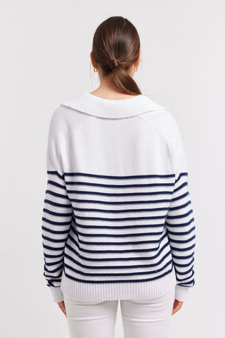Alessandra Sweater Nina Cotton Sweater in Navy