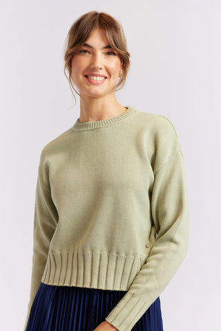 Alessandra Sweater Tootsie Cotton Sweater in Sage