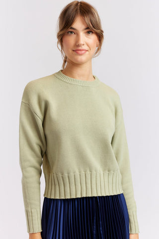 Alessandra Sweater Tootsie Cotton Sweater in Sage