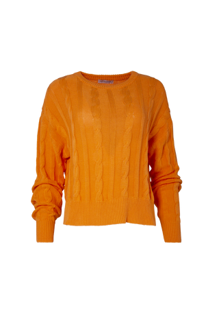 Amber Cotton Sweater in Fanta