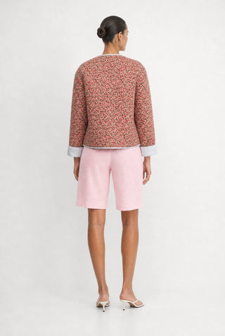 Daisy Cotton Jacket In Red Floral