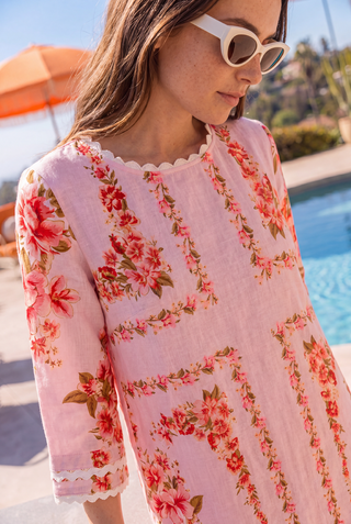 Claire Linen Dress In Portofino