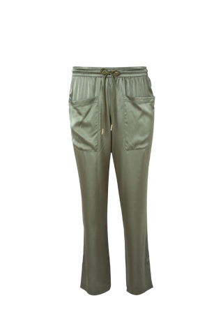 Savannah Silk Pant in Fern