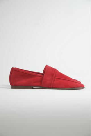 Alessandra Accessory Art. 06 Loafer in Suede Rosso