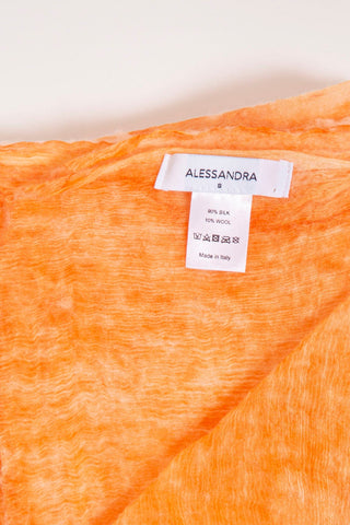 Alessandra Accessory ONE SIZE / ORANGE Louisa Wool Silk Scarf in Orange