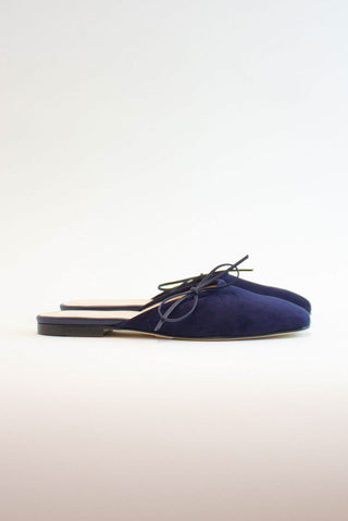 Alessandra Accessory Verona Bow Mule in French Navy Suede