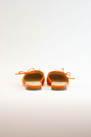 Alessandra Accessory Verona Bow Mule in Orange Suede