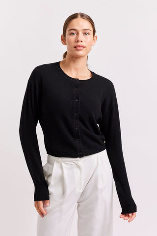 Alessandra Cardigan Sydney Cashmere Cardi in Black