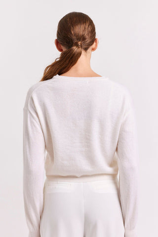 Alessandra Cardigan Sydney Cashmere Cardi in White