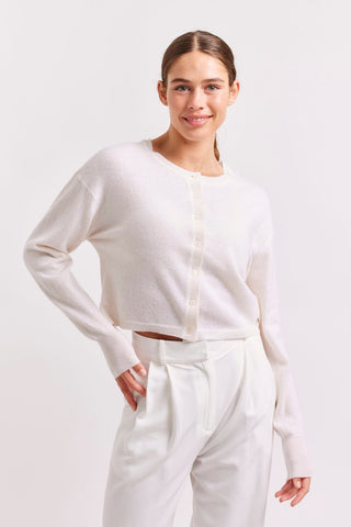 Alessandra Cardigan Sydney Cashmere Cardi in White