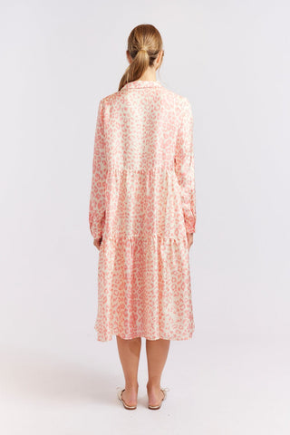 Alessandra Cashmere Dresses Hazel Silk Dress in Pink Animal