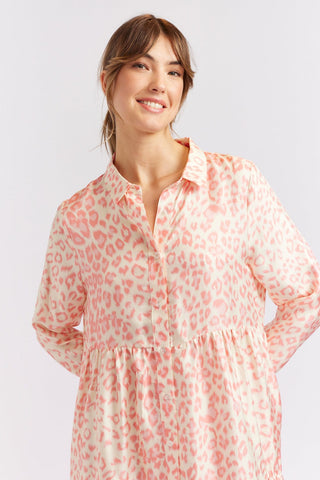 Alessandra Cashmere Dresses Hazel Silk Dress in Pink Animal