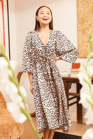 Alessandra Cashmere Dresses Lambada Silk Dress in Classic Animal