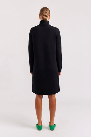 Alessandra Cashmere Dresses Velma Knit Dress in Black