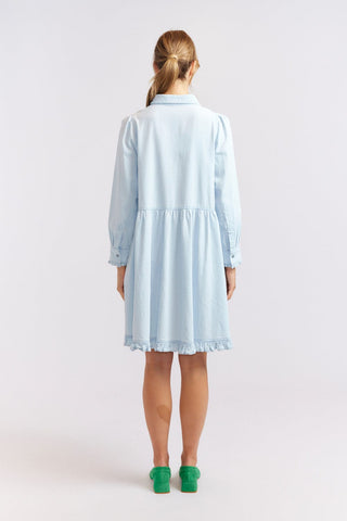 Alessandra Cashmere Dresses Willow Denim Dress in Pale Blue