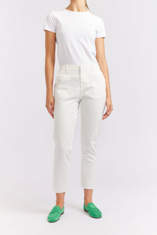 Alessandra Cashmere Pants Cypress Cotton Pant in Ivory