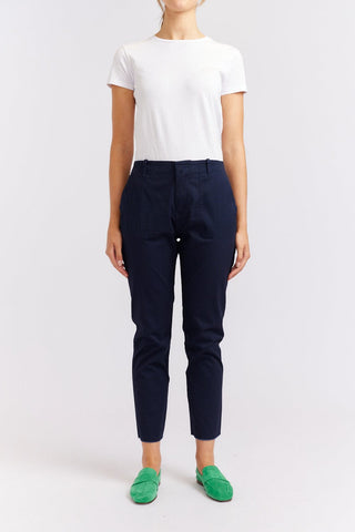 Alessandra Cashmere Pants Cypress Cotton Pant in Navy