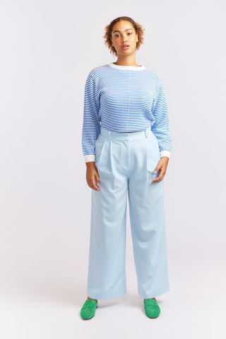 Alessandra Cashmere Pants Laurel Blend Pant in Sky