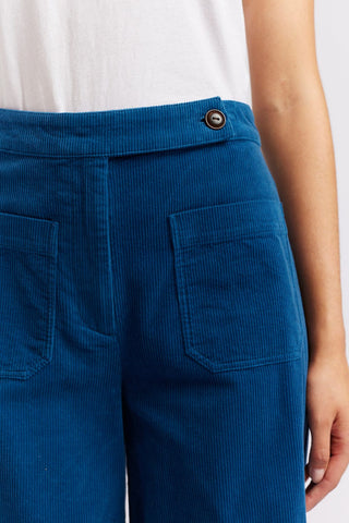 Alessandra Cashmere Pants Wisteria Corduroy Pant in Blue Steel