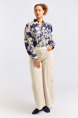 Alessandra Cashmere Pants Wisteria Corduroy Pant in Ivory