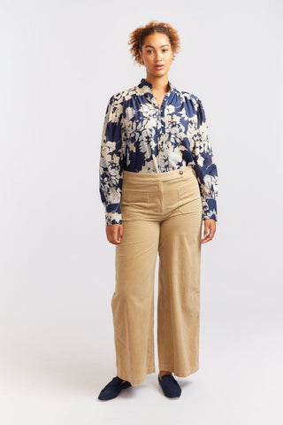 Alessandra Cashmere Pants Wisteria Corduroy Pant in Sand