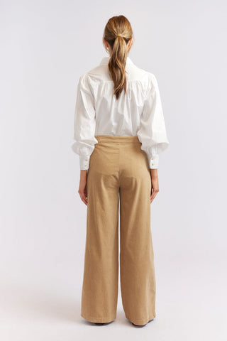Alessandra Cashmere Pants Wisteria Corduroy Pant in Sand