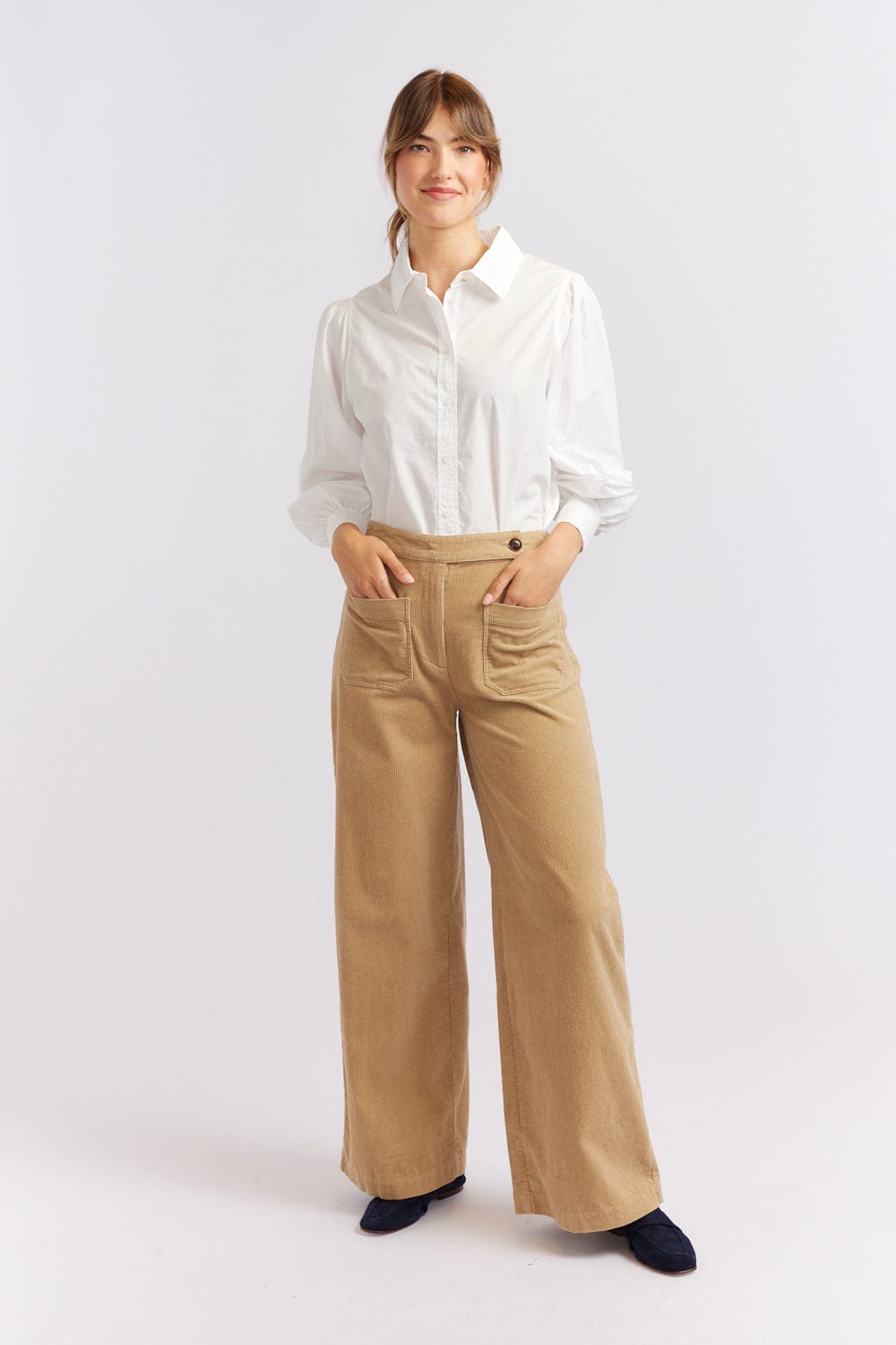 BURBERRY Wide-leg cotton-corduroy pants | NET-A-PORTER