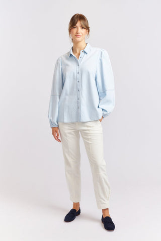 Alessandra Cashmere Shirts Ari Denim Shirt in Pale Blue