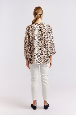 Alessandra Cashmere Shirts Magnolia Silk Shirt in Classic Animal