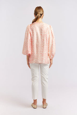 Alessandra Cashmere Shirts Magnolia Silk Shirt in Pink Animal