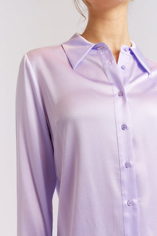 Alessandra Cashmere Shirts Primrose Silk Shirt in Lilac