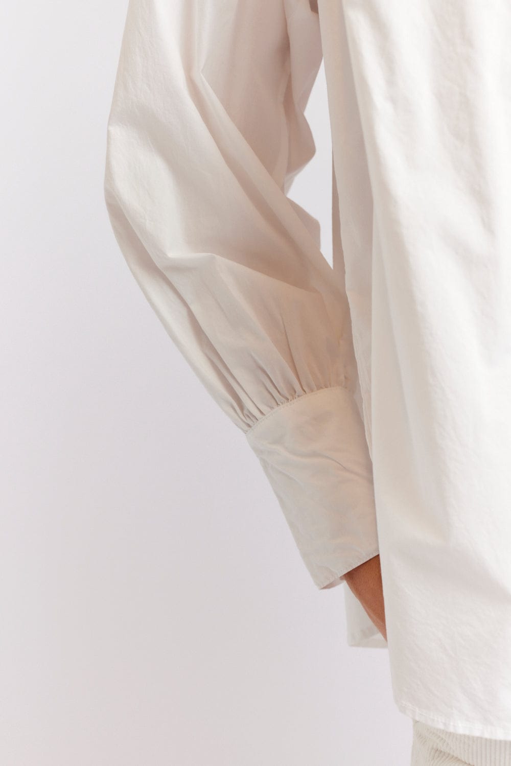 Alessandra Rosemary Cotton Poplin Shirt in White