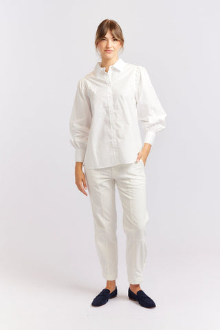 Alessandra Cashmere Shirts Soho Poplin Shirt in White