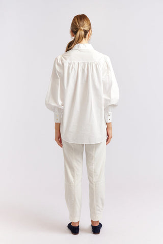 Alessandra Cashmere Shirts Soho Poplin Shirt in White