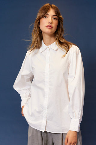 Alessandra Cashmere Shirts Soho Poplin Shirt in White