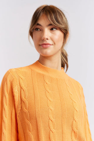 Alessandra Cashmere Sweater Amber Cotton Sweater in Fanta