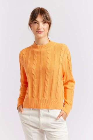 Alessandra Cashmere Sweater Amber Cotton Sweater in Fanta