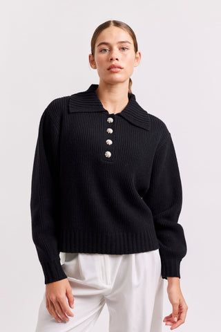 Alessandra Cashmere Sweater Ana Sweater in Black