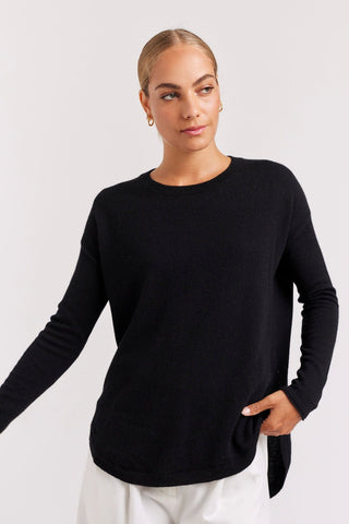 Alessandra Cashmere Sweater Baby Belle Cashmere Sweater in Black