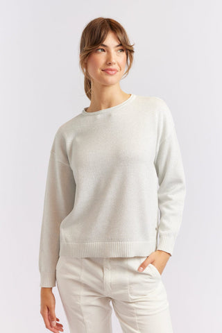 Alessandra Cashmere Sweater Hightide Sweater in Ivory Lurex