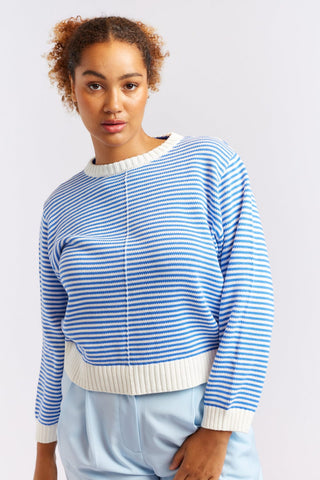 Alessandra Cashmere Sweater Humbug Cotton Sweater in Cornflower