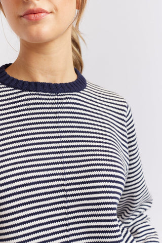 Alessandra Cashmere Sweater Humbug Cotton Sweater in Navy