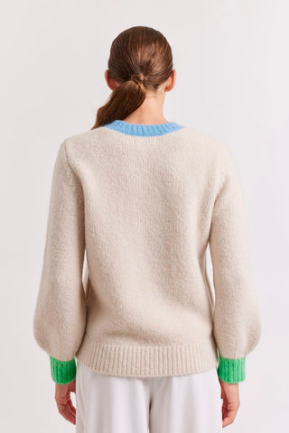 Alessandra Cashmere Sweater Kingston Mohair Sweater in Chai