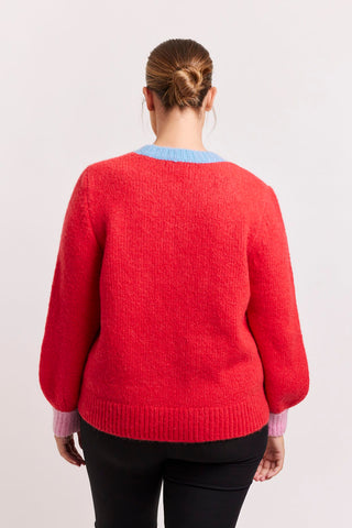 Alessandra Cashmere Sweater Kingston Mohair Sweater in Tomato