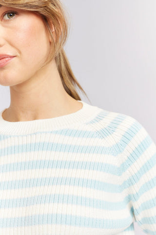 Alessandra Cashmere Sweater Musketeers Cotton Sweater in Water