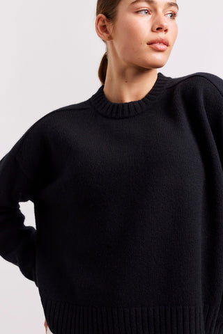 Alessandra Cashmere Sweater Polly Sweater in Black