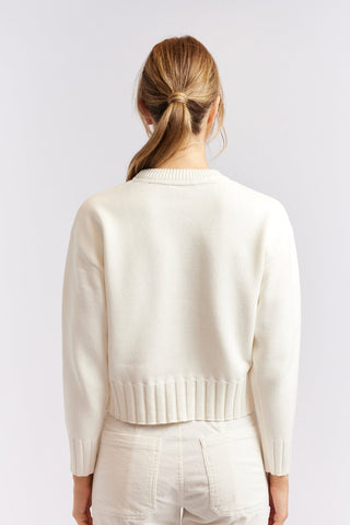 Alessandra Cashmere Sweater Tootsie Cotton Sweater in Ivory