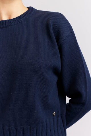 Alessandra Cashmere Sweater Tootsie Cotton Sweater in Navy